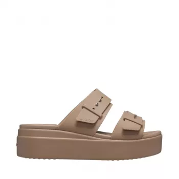 Crocs Brooklyn Low naisten beige platform-sandaalit 207431 2Q9 koko 38-39