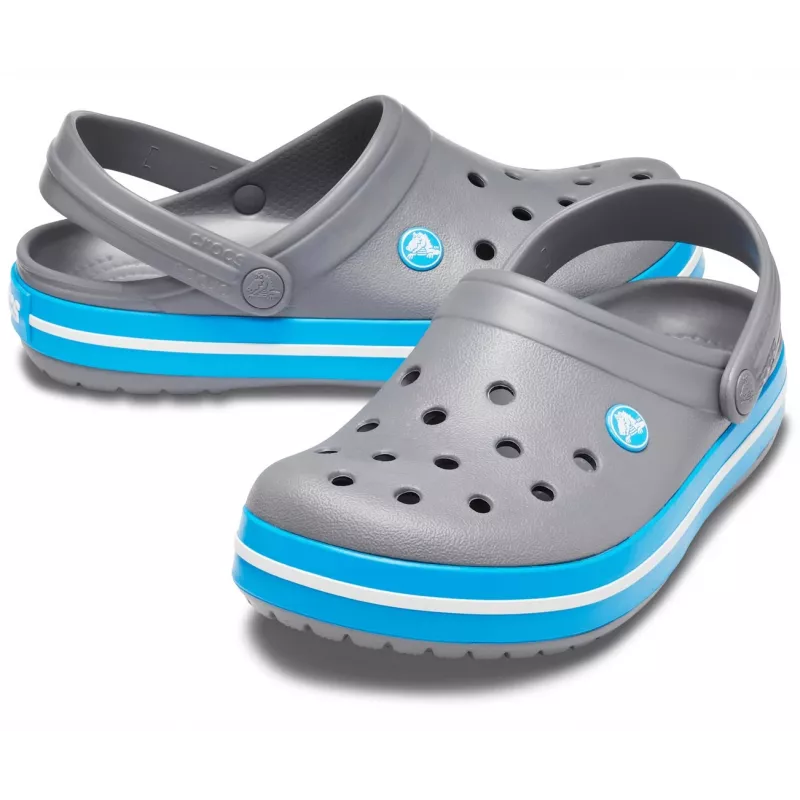 Crocs Crocband puukengät unisex harmaa, sininen, valkoinen