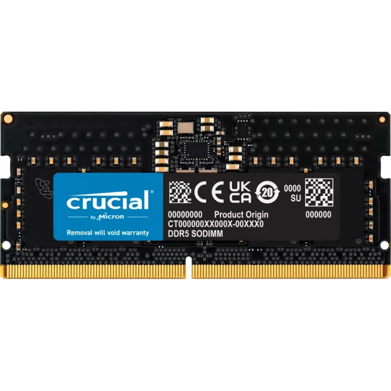 Crucial 8GB DDR5-5600 SODIMM keskusmuistimoduuli (OEM Tray)