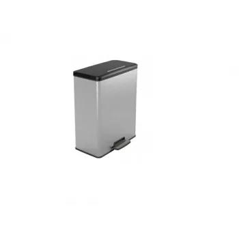 CURVER Deco Bin poljinroskakori 65L hopeinen metalliefekti