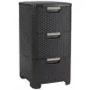CURVER Infinity Recycled kirjahylly 3 laatikolla, 3x14 L, tummanruskea