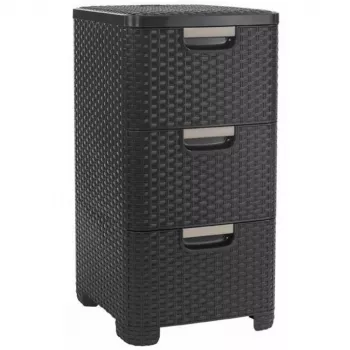 CURVER Infinity Recycled kirjahylly 3 laatikolla, 3x14 L, tummanruskea