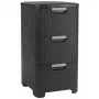 CURVER Infinity Recycled kirjahylly 3 laatikolla, 3x14 L, tummanruskea