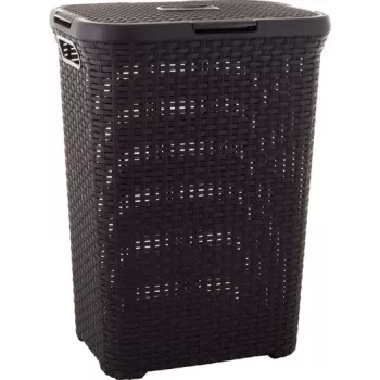 Curver Style 144873 pyykkikori 60 L kulmikas rottinki ruskea