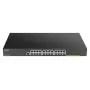 D-Link DGS-1250-28XMP 28-porttinen Smart Managed L3 Lite PoE+ Gigabit -kytkin 4x 10G SFP+ uplinkillä, 370W PoE-budjetti, räkkiasennettava