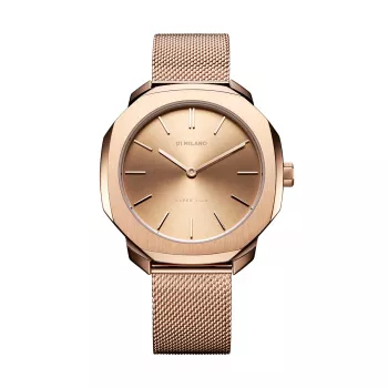 D1 Milano SSML02 Ultra Thin rannekello 36 mm musta kellotaulu ruostumaton teräs