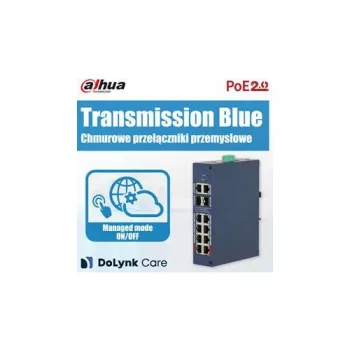 Dahua Technology CHS4206-4GT-90 teollinen hallitsematon PoE-kytkin, 6-porttinen Gigabit, 4x PoE++ 90 W, DIN-kisko