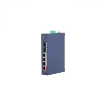 Dahua Technology CHS4206-4GT-90 teollinen hallitsematon PoE-kytkin, 6-porttinen Gigabit, 4x PoE++ 90 W, DIN-kisko
