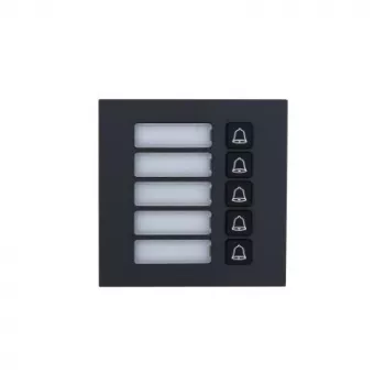 Dahua Technology VTO4202FB-MB5 kutsupainikemoduuli, 5 painiketta, hopea/musta, IP65, IK07
