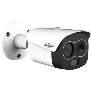 Dahua TPC-BF1241-TB3F4-DW-S8 IP-kamera lämpö- ja optisella sensorilla, 4MP, 256x192 lämpötarkkuus, 3,5 mm lämpökameran linssi, 4 mm optinen linssi, IP67, PoE
