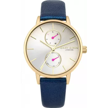 Daisy Dixon naisten kello DD086UG 36 mm kvartsi analoginen hopeinen kellotaulu harmaa nahkaranneke