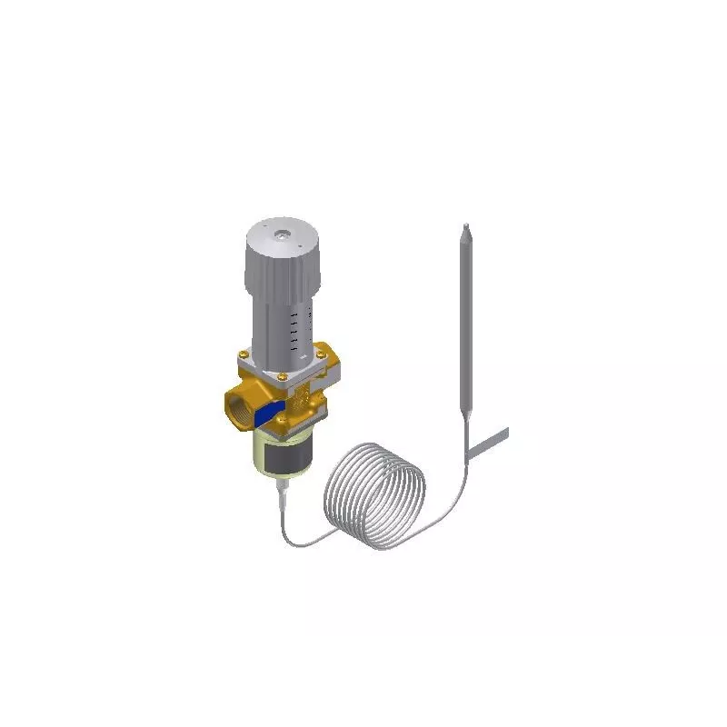 Danfoss 003N0043 termostaattiventtiilin alaosa - suora malli, nikkelöity messinki, 1/2 tuuma
