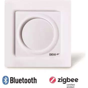 DANFOSS DEVI DEVIreg Display Connect ohjelmoitava älytermostaatti sovellusohjauksella, kosketusnäyttö, polarvalkoinen (RAL 9016)