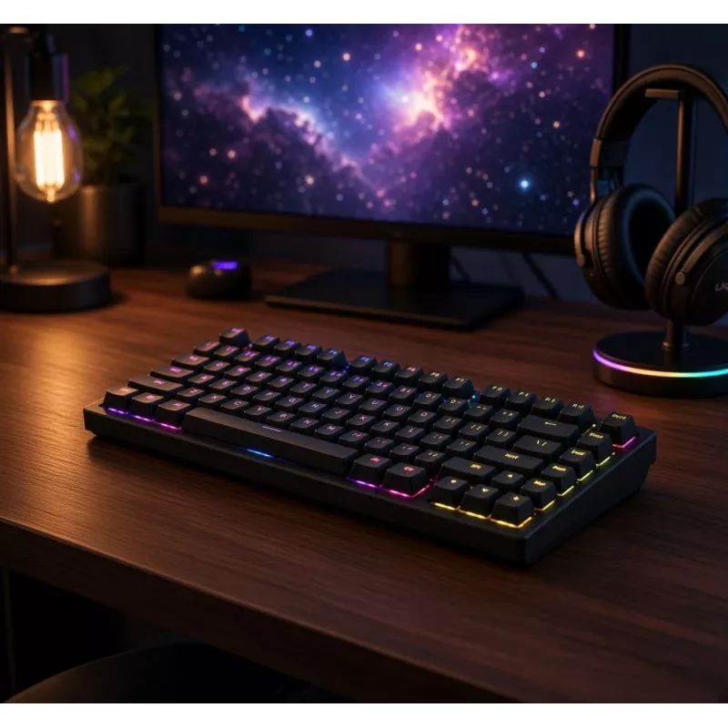 Dark Project ALU81A Terra Nova G3MS Moonstone Switch mekaaninen näppäimistö, US ANSI, musta