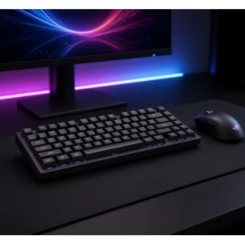 Dark Project ALU81A Terra Nova G3MS Moonstone Switch mekaaninen näppäimistö, US ANSI, musta