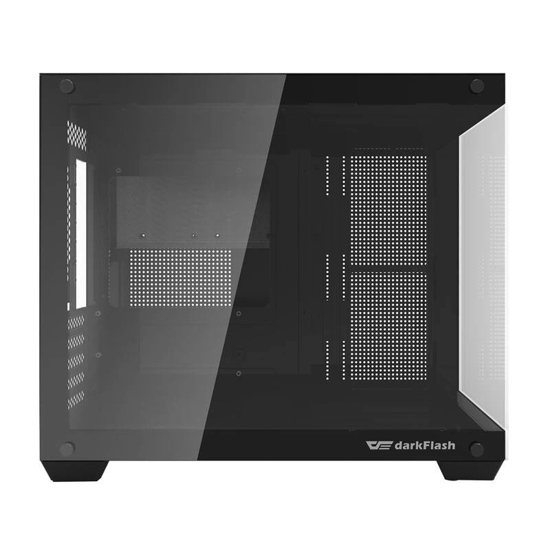 Darkflash C285MP Mid-Tower PC-kotelo, karkaistu lasisivupaneeli, ATX, musta
