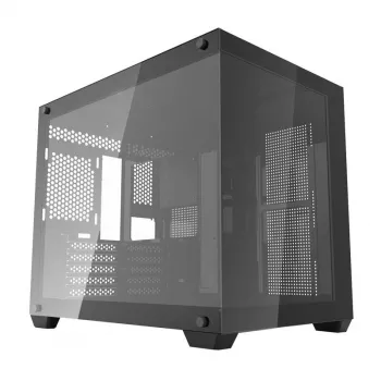 Darkflash C285MP Mid-Tower PC-kotelo, karkaistu lasisivupaneeli, ATX, musta