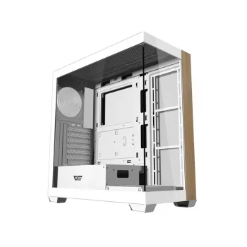 Darkflash DS900W valkoinen Mid-Tower-tietokonekotelo, ATX, karkaistu lasi, ilman tuulettimia