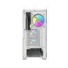 DARKFLASH DS900WS Mid Tower valkoinen kotelo 4 ARGB-tuulettimella