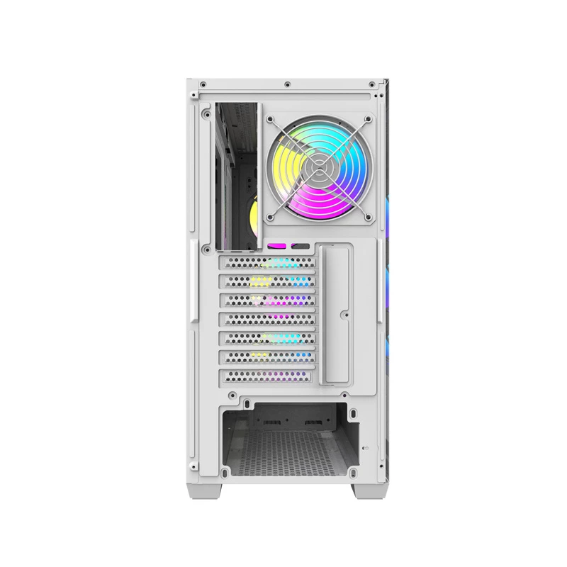 DARKFLASH DS900WS Mid Tower valkoinen kotelo 4 ARGB-tuulettimella