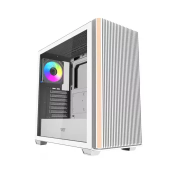 DARKFLASH DS900WS Mid Tower valkoinen kotelo 4 ARGB-tuulettimella