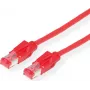 Dätwyler Cat 6 S/FTP -verkkokaapeli RJ45 - RJ45, 0,5 m, punainen, LSZH 21.05.0001