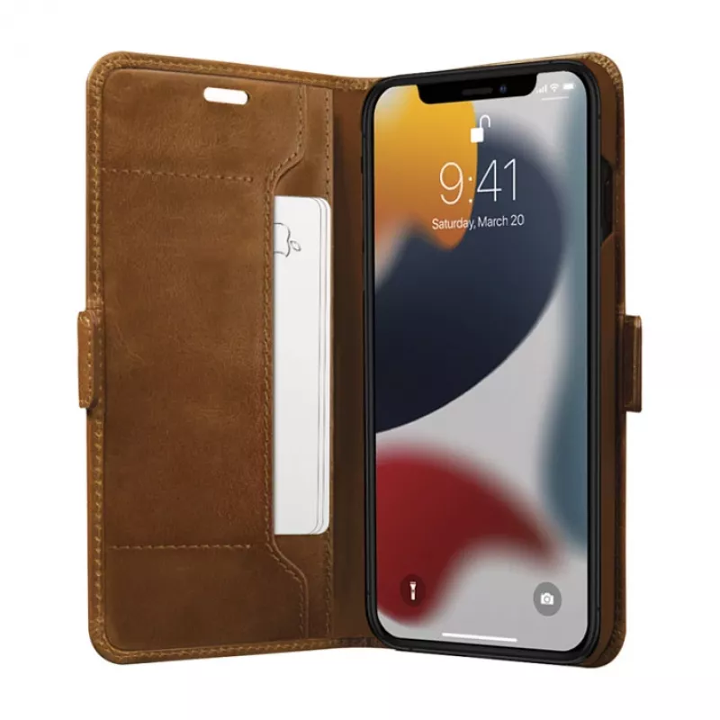 dbramante1928 Copenhagen Slim -läppäkotelo Apple iPhone 13 Pro Max -puhelimelle, kuvioitu nahka, vaaleanruskea