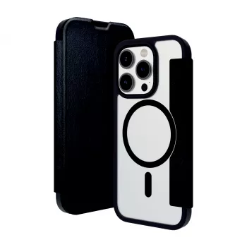 DBRAMANTE1928 Helsinki MagSafe-kotelo iPhone 15 Pro Max - musta/läpinäkyvä HE67CLBL1883
