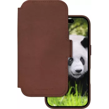 dbramante1928 Lynge flip-kotelo matkapuhelimeen - MagSafe-yhteensopiva - aitoa nahkaa - Dark Tan - Apple iPhone 17