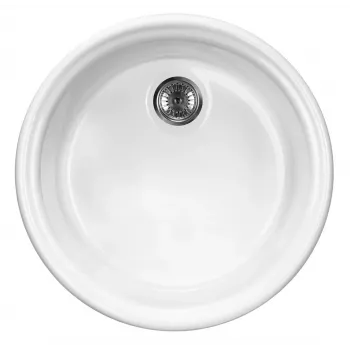 DEANTE 1-altainen keraaminen keittiöallas valkoinen upotettava drop-in 520x390x200 mm
