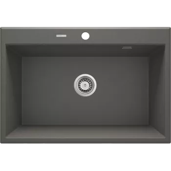 DEANTE 1-allasinen graniittikomposiittiallas valutusaltaalla - grafiitti 780x435mm