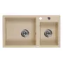 DEANTE 2-altaan graniittikomposiitti keittiöallas kuivauskaiteella - beige