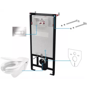 DEANTE 6-in-1 uppoasennettava WC-istuinsarja