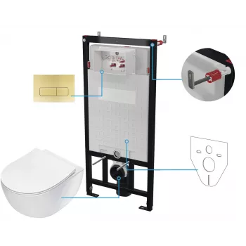 DEANTE 6-in-1 uppoasennettava wc-sarja