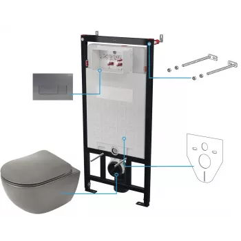 DEANTE 6-in-1 uppoasennettava WC-sarja
