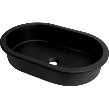 DEANTE graniitti uppo-/upotettava pesuallas Titanium Black 460x410 mm