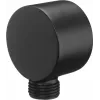 Deante Cascada NAC_N54K pyöreä kulmaliitäntä suihkuletkulle, 1/2 tuumaa, Nero musta
