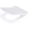 DEANTE Slim pehmeästi sulkeutuva WC-istuin - D-muoto, duroplast, valkoinen, pikairrotus