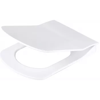 DEANTE Slim pehmeästi sulkeutuva WC-istuin - D-muoto, duroplast, valkoinen, pikairrotus