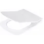 DEANTE Slim pehmeästi sulkeutuva WC-istuin - D-muoto, duroplast, valkoinen, pikairrotus