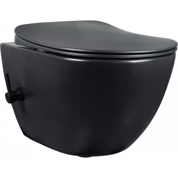 DEANTE WC bidettoiminnolla - sekoittajalla, lattia-WC, reunaton, Dual Flush 3/5L, valkoinen, keramiikka, Soft-Close-istuin