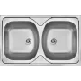 DEANTE ZM5 3200 2-altaan ruostumaton teräs upotettava allas - 800x600 mm