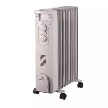 DEDRA DA-J2052F 2000W öljypatteri, 9 ripustinta, valkoinen