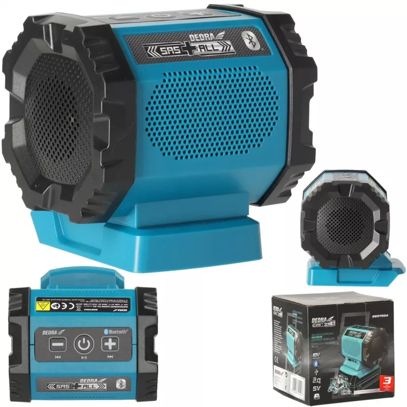 DEDRA DED7004 kannettava Bluetooth-kaiutin 20W sininen IPX5 TWS FM USB-C