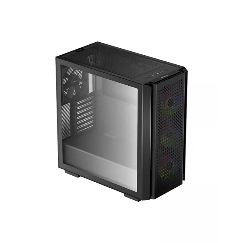 Deepcool CG560 Mid Tower -kotelo karkaistulla lasisivupaneelilla, musta