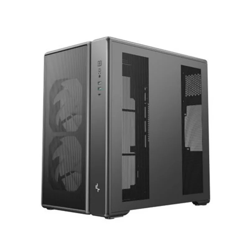 Deepcool CG590 MESH 2F Mid Tower -kotelo - musta, karkaistu lasi, 2x120mm tuuletinta