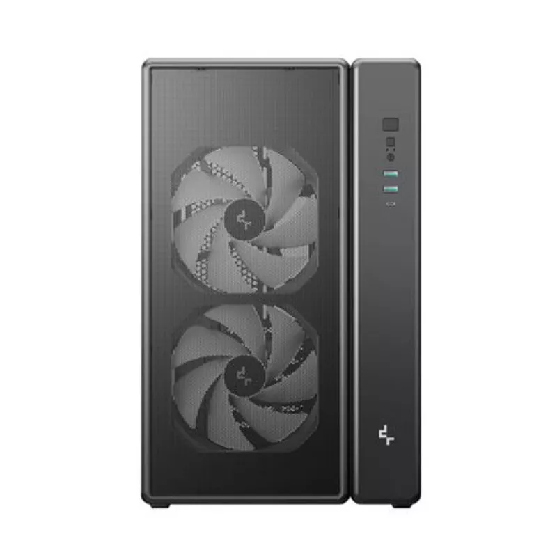 Deepcool CG590 MESH 2F Mid Tower -kotelo - musta, karkaistu lasi, 2x120mm tuuletinta