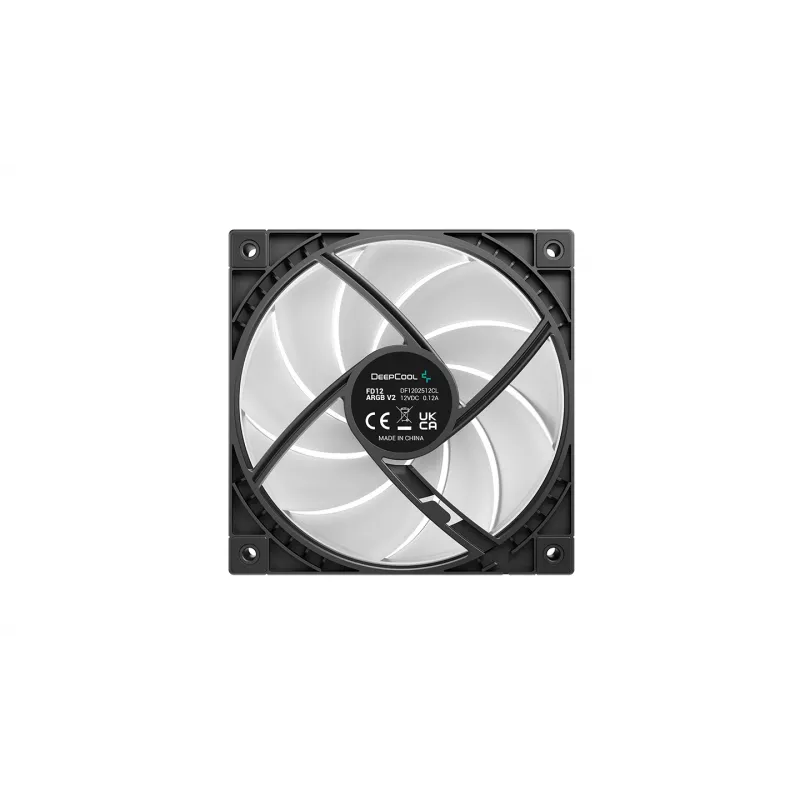 Deepcool FD12 ARGB V2 120 mm PWM kotelotuuletin - musta
