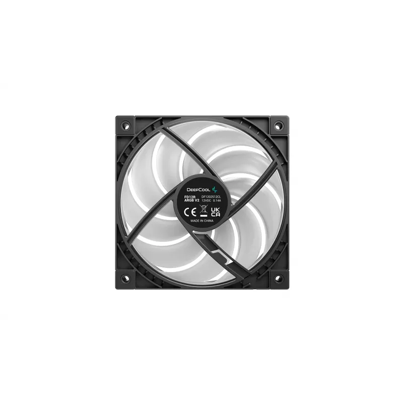 Deepcool FD12R ARGB V2 120mm PWM Addressable RGB kotelotuuletin - musta