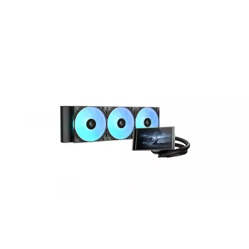 Deepcool LT360 VISION ARGB 360 mm nestejäähdytys, musta, ARGB, Intel & AMD, 3x120 mm PWM-tuuletinta